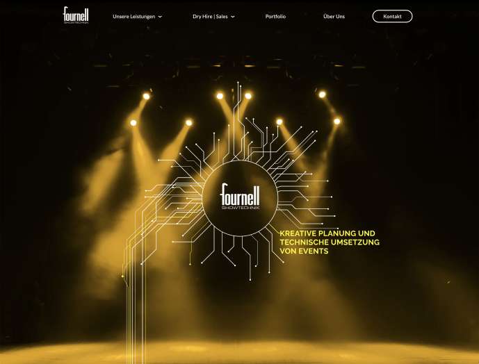 Homepage von fournell Showtechnik. kreative Planung und technische Umsetzung von Events